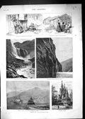 Old 1886 Norway Borgund Valley Church Seven Sisters Geiranger Fjord D Victorian