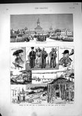 Antique Old Print 1880 Opening Pier Bournemouth Lord Mayor London Pavilion 19th