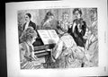 Old Antique Print 1872 High Life Belgravia Music Instruments Piano Violin 19th