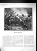 Antique Old Print 1904 Story Illustration Beatrice Venice War Battle Siers 20th