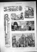 Old 1882 Oxford Chapel Merton College Library Pastoral Staves School Victorian