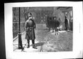 Old Print 1872 Duty Pleasure Policeman Street Scene Winter Snow Transport 19th