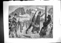Original Old Antique Print 1872 London Street Scene Novemeber Fog Fire Lanterns