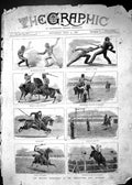 Antique Old Print 1880 Military Tournament Agricultural Hall Islington Sport