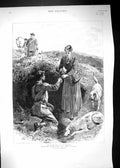 Antique Old Print 1891 Grouse Shooting Moors Birds Hunting Scotland Charlton