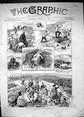 Antique Old Print 1880 Grouse Drive Glenmuick Scotland Peter Beaters Hunting