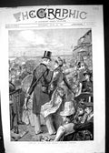 Antique Old Print 1889 Cup Day Horse Racing Ascot Masses Classes Spectators
