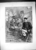 Antique Old Print 1872 Sier Fishing River Women Washing Clothes Sydney Hall