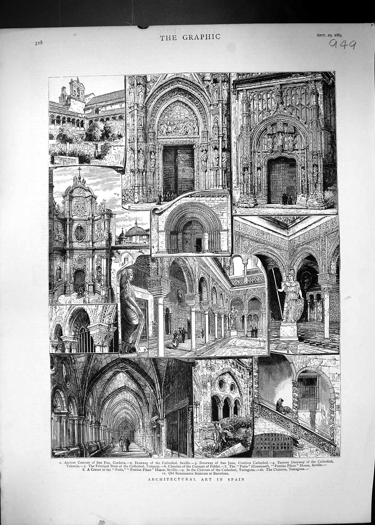 Old Convent Feo Cordova Cathedral Valencia Tarragona 1883 Architectur Victorian