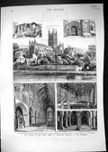 Old 1881 Festival Three Choirs Worcester Cathedral Fratery Arthur Tom Victorian