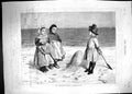 Antique Old Print 1888 International Conference Children Seaside Scene Rainey