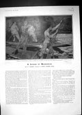 Old Print 1904 Story Illustration Men Sea Boat Legend Maidenhead Farjeon 20th