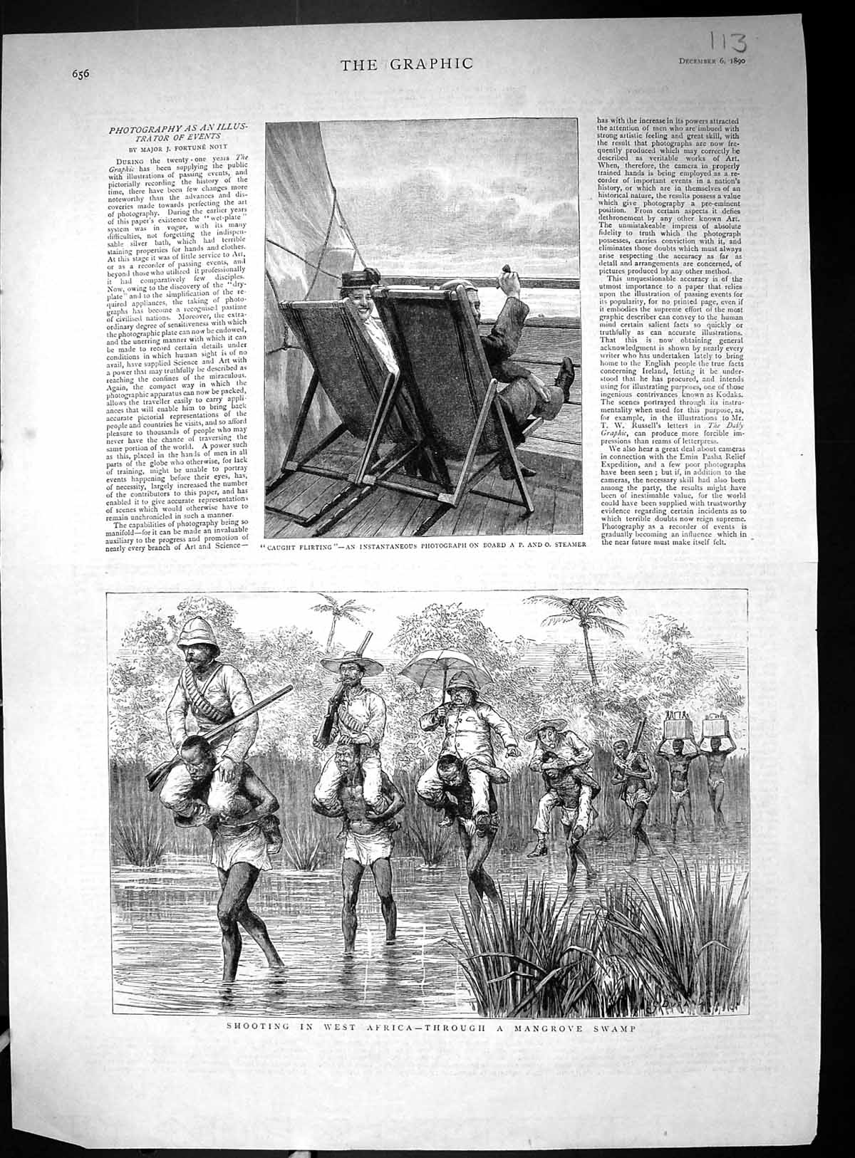 Old 1890 Shooting Africa Mangrove Swamp Romance P And O Steamer Ship Victorian
