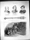 Old 1887 Lion Cubs Dublin Zoo Mace Brighton Rev. Cornish Vaughan Peti Victorian
