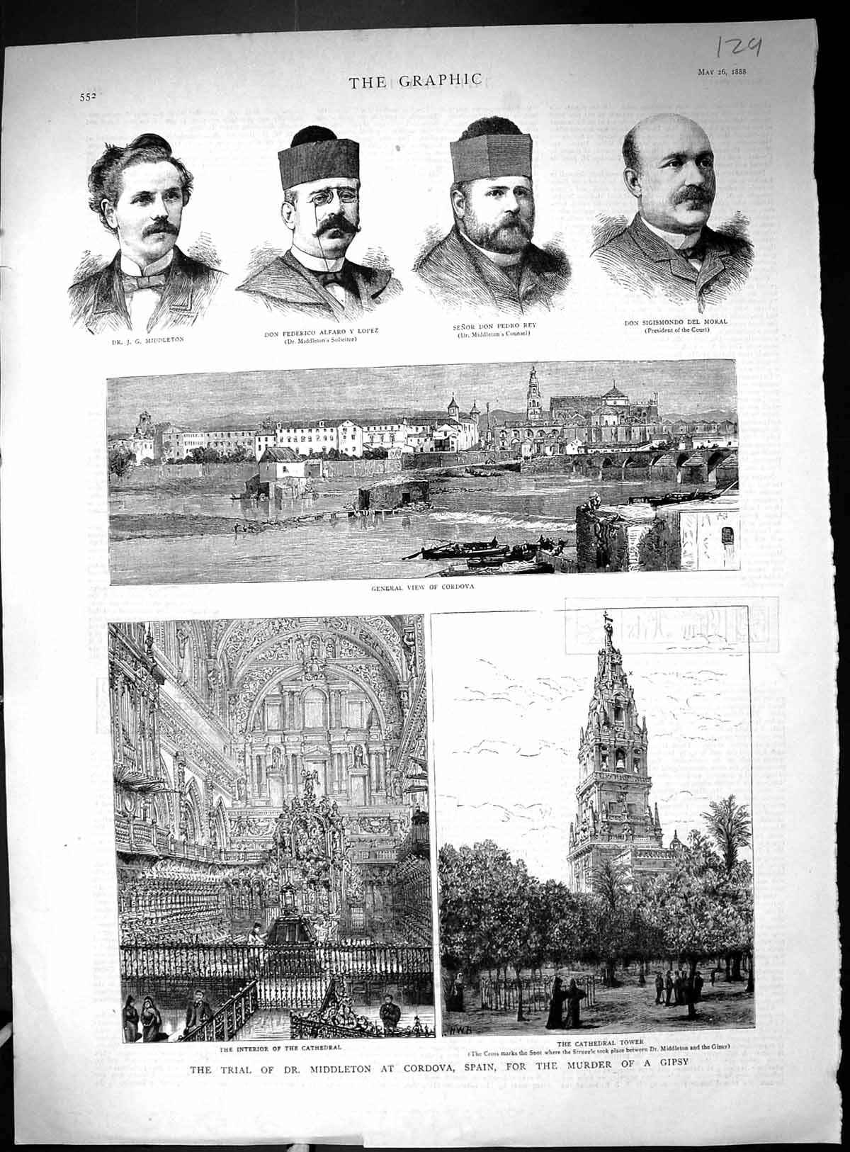 Old Court Trial Middleton Cordova Spain 1888 Lopez Senor Rey Don Mora Victorian