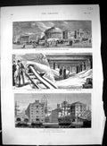 Old 1877 Liverpool Brown Free Library Art Gallery Corn Warehouse Dock Victorian