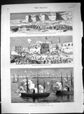 Antique Print 1881War Tunis Capture Sfax French Ships Fortifications Ships 19th