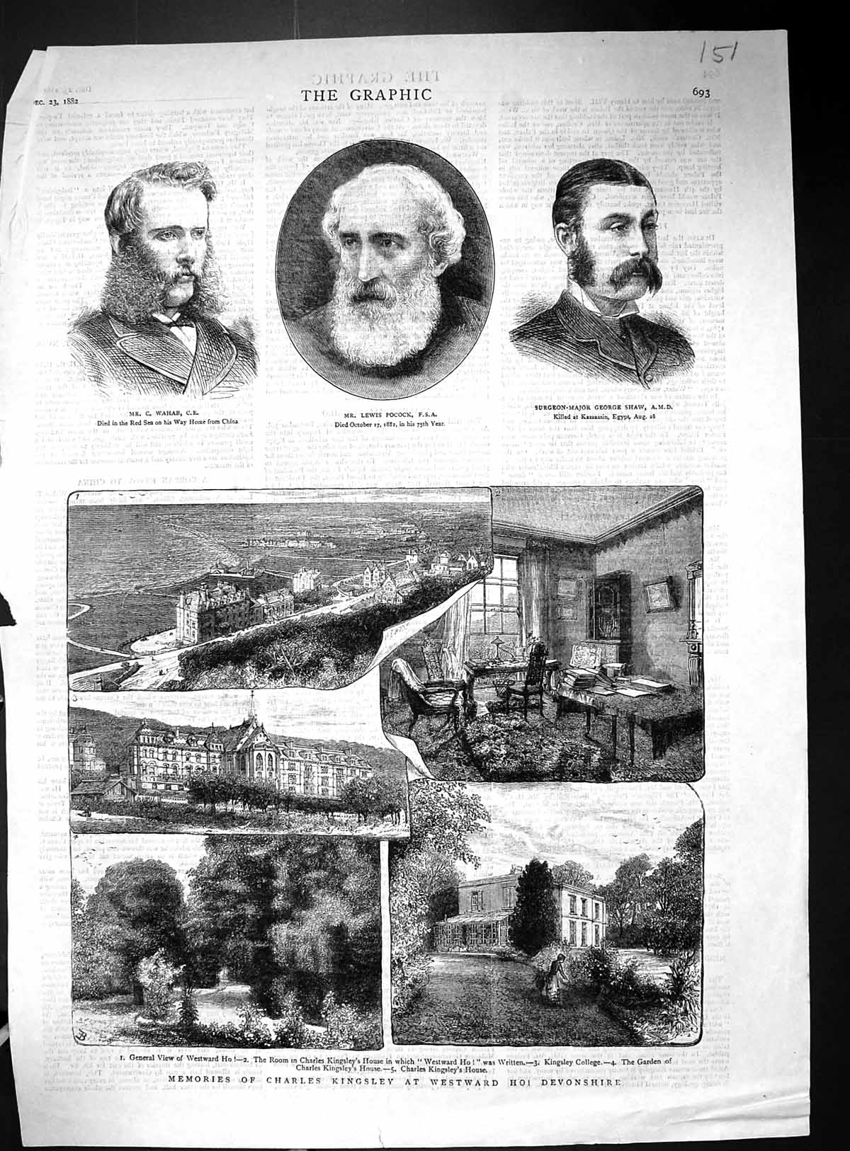Old Pocock George Shaw Wahab Charles Kingsley Westward Devonshire Col
