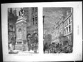 Old Print 1880 Temple Bar Memorial Fleet Street Police Courts Bow London 19th