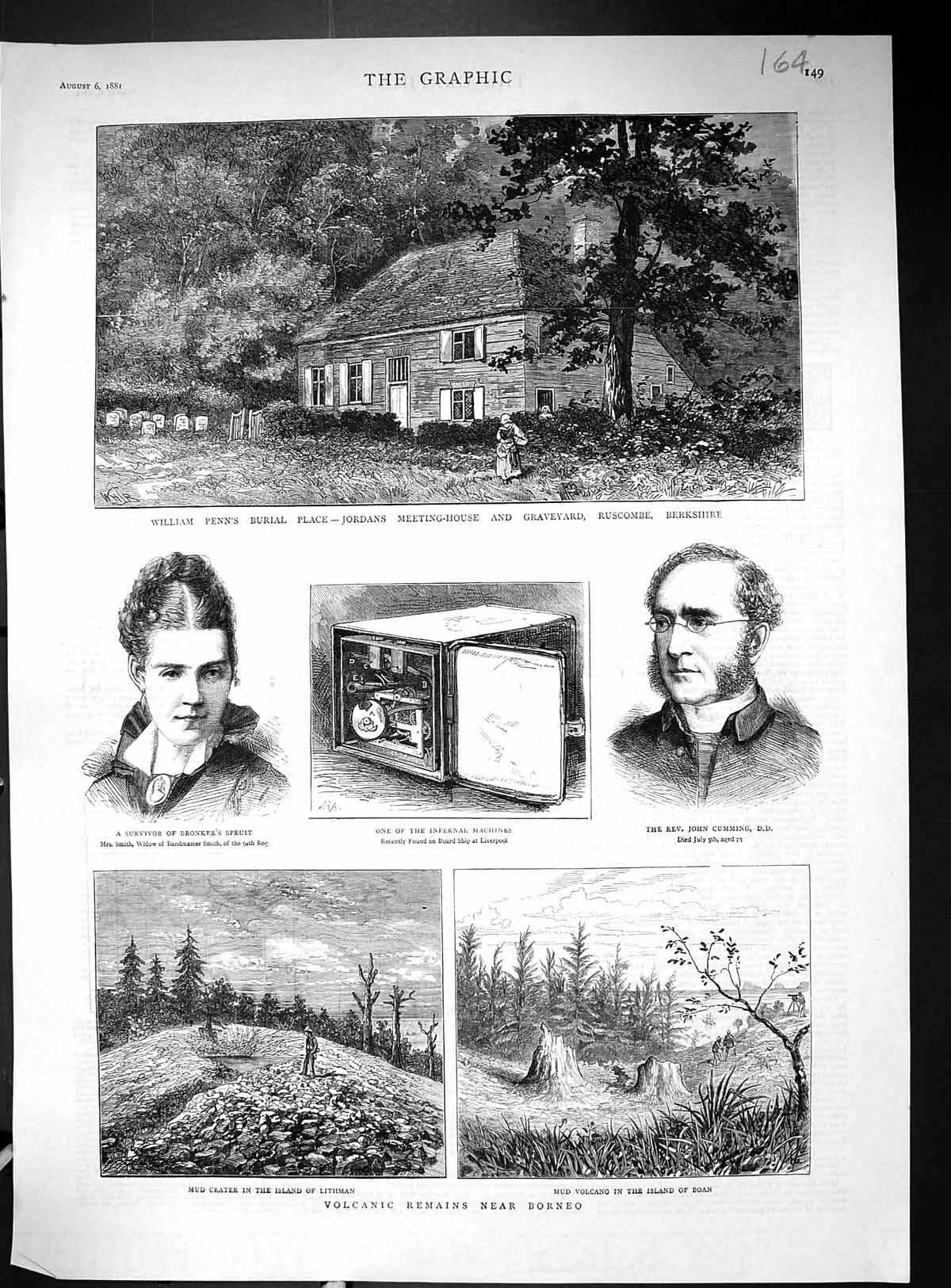 Old Volcanic Remains Borneo 1881 William Penn Ruscombe Smith Bronker Victorian