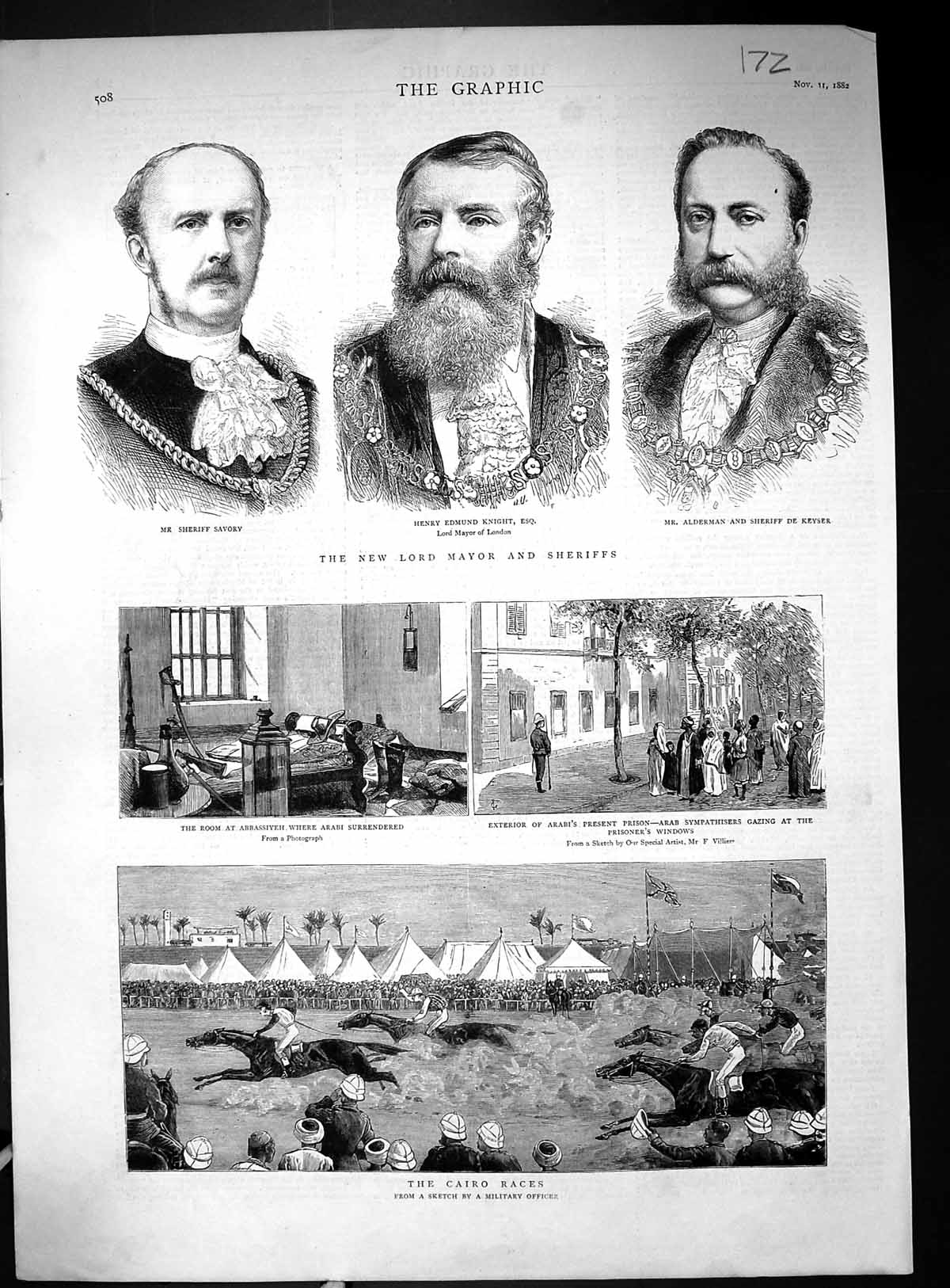 Old 1882 Cairo Horse Racing Sport Mayor Sheriff Savory Henry Knight A Victorian
