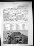 Old Memorial French Artists Theodore Rousseau Millet 1884 Key-Block V Victorian