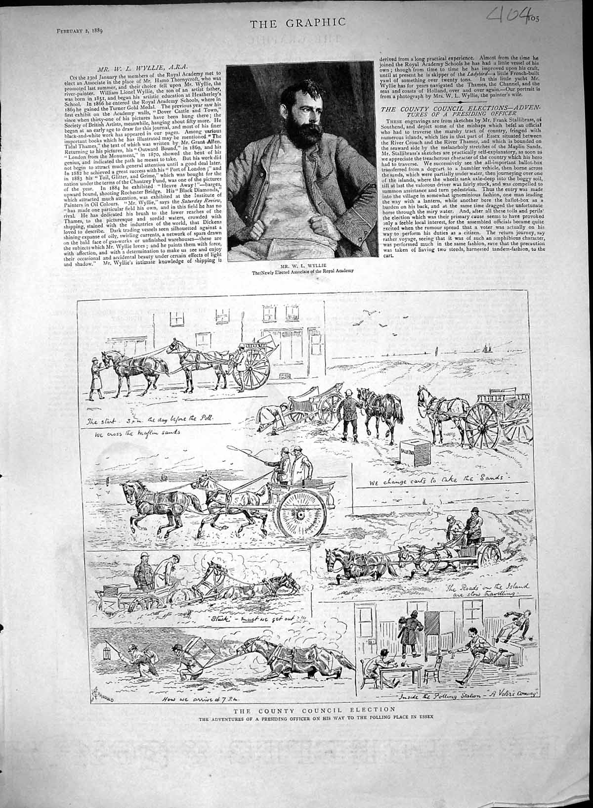 Old 1889 Wyllie County Council Election Essex James Nickson LockwoodVictorian