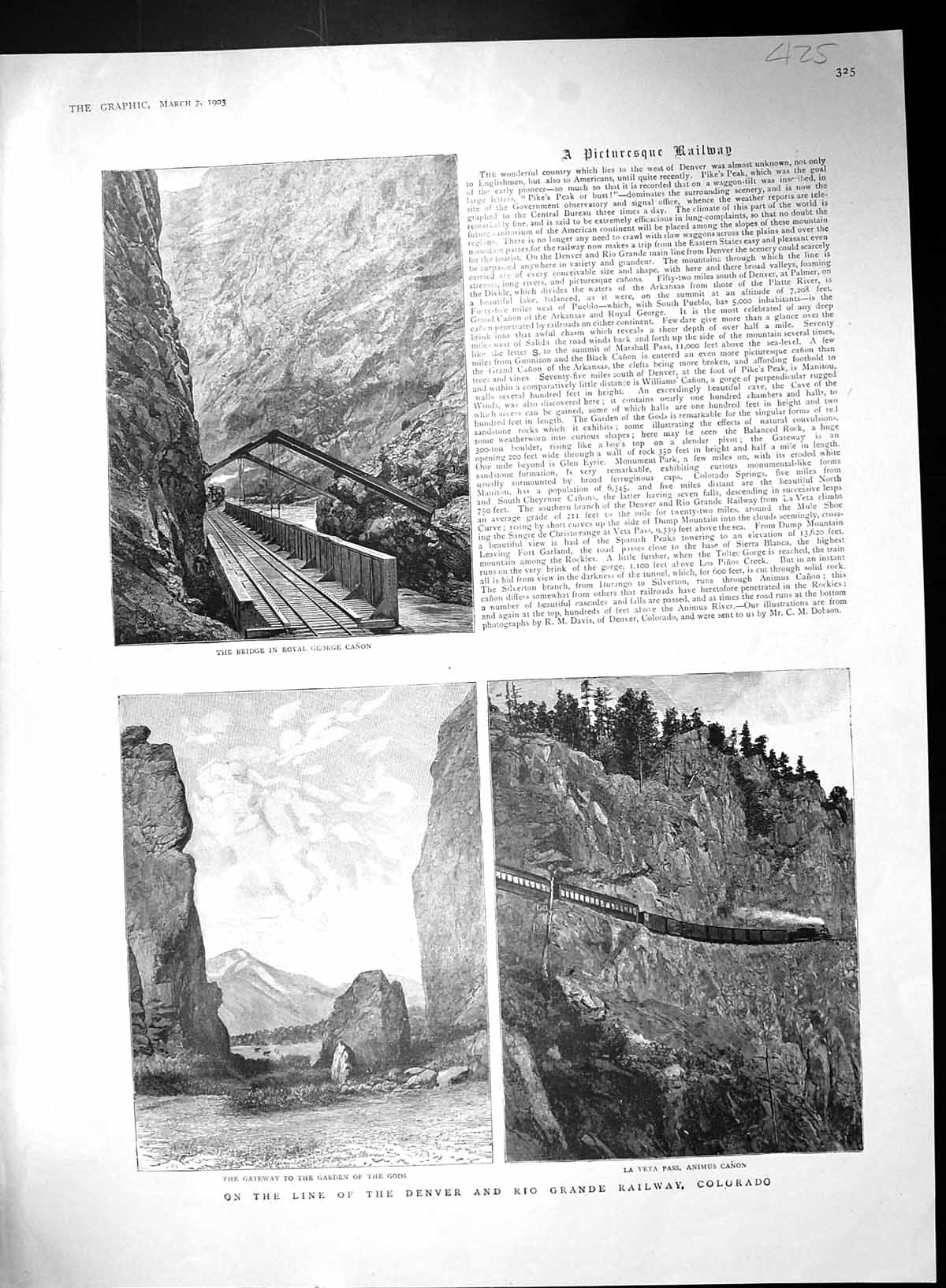 Old Denver Rio Grande Railway Colorado Train Veta Pass Animus Africa