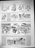 Antique Old Print 1887 Military Painter Siers War Comedy Sketch Orientalist