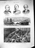 Old 1888 Captain Beley Mount-Temple Levy Petroleum Ship Calais Crocod 19th