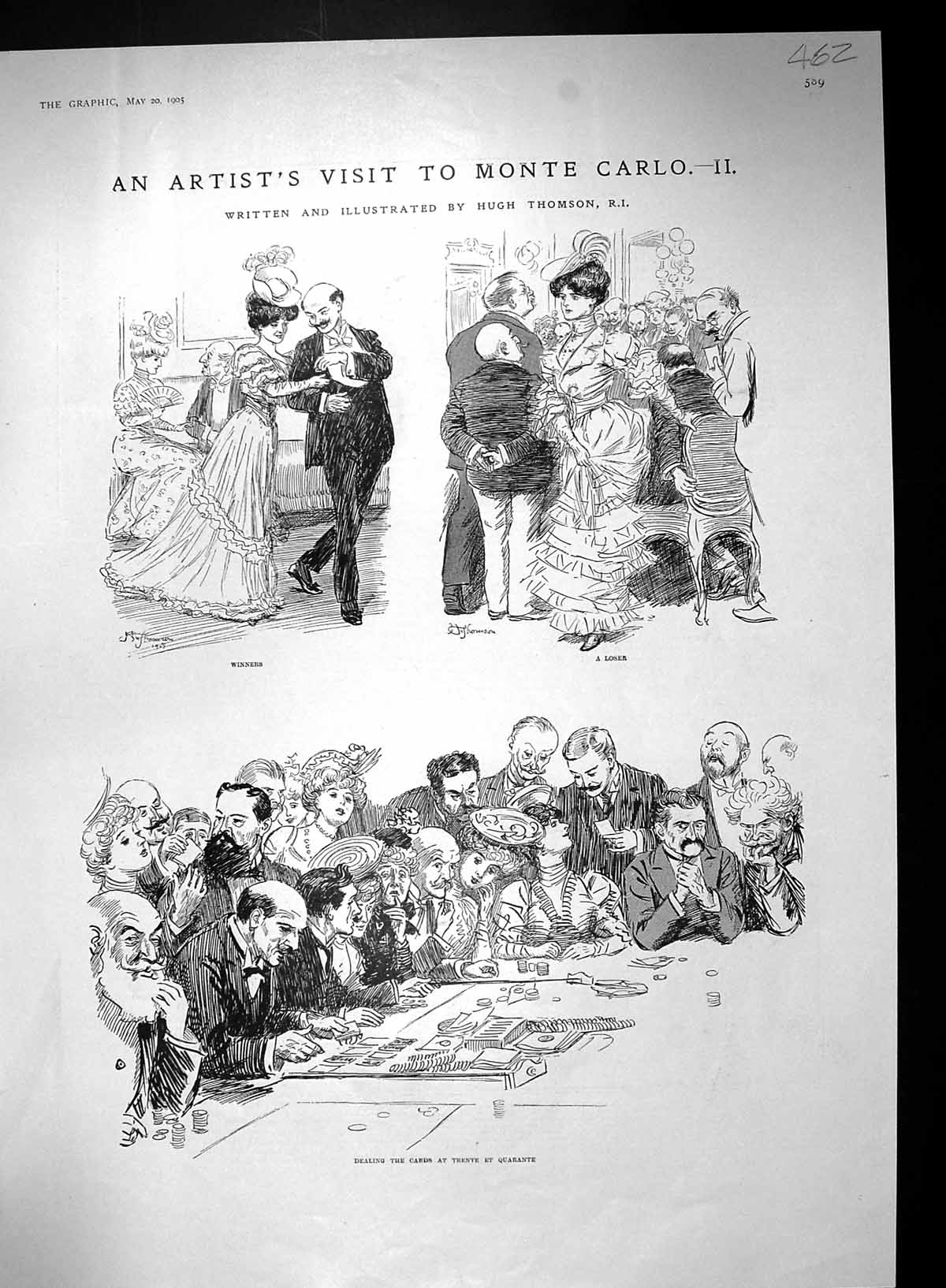 Old 1905 Monte Carlo Gambling Cards Trente Quarante Princess Henry Ba 20th