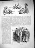 Old Print 1888 Sword Japan Venus Victrix Vixen Unmasked BlindfFencing M 19th