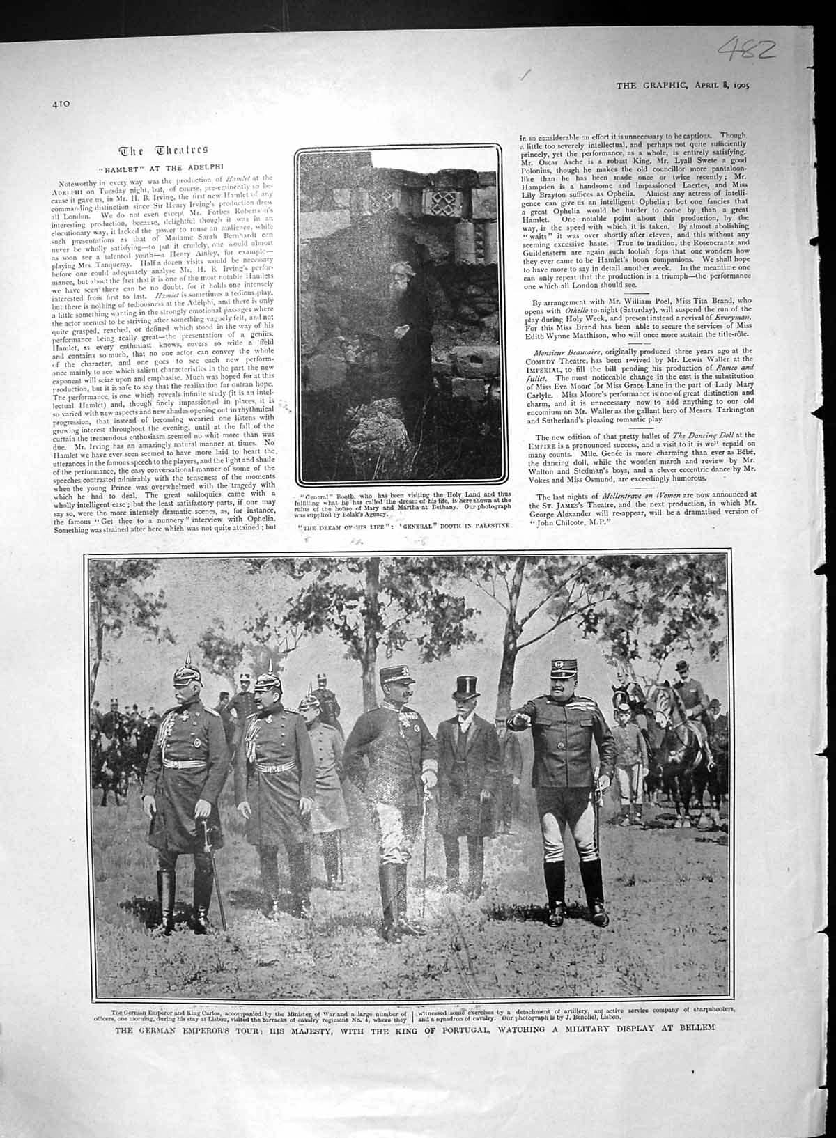 Old 1905 German Emperor Tour King Portugal Bellem General Booth Picni 20th