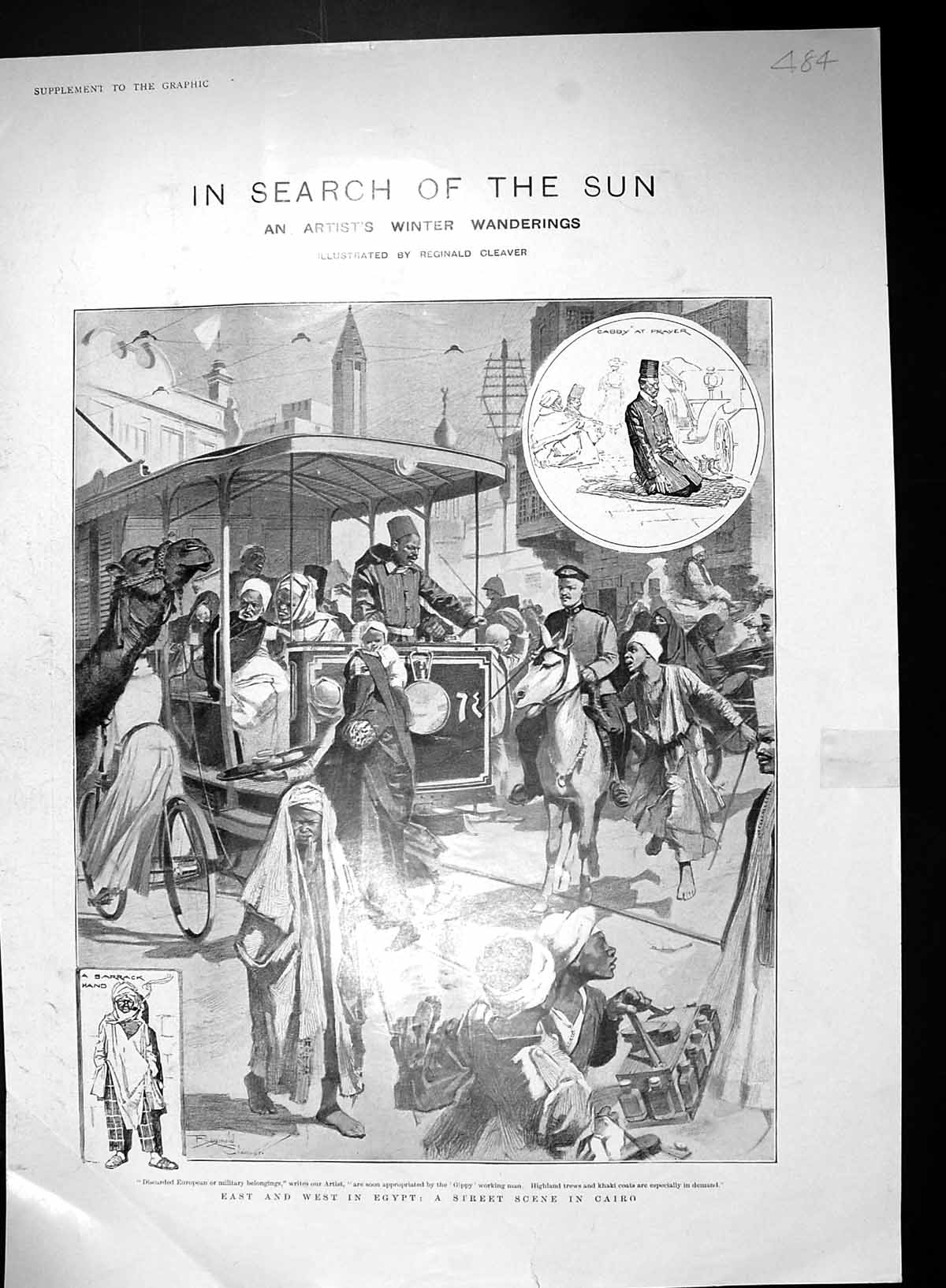 Old Street Scene Egypt Cairo Transport Gippy Bathing Vieux Port Game