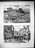 Old 1883 Plan Norwich Castle Cattle Market London Street Guildhall Mu 19th