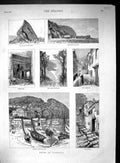 Old 1884 Clovelly Black Church Rock Temple Bar Beach Pier Capital Toa 19th