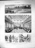 Old 1887 Cambridge Senate House Football Match Parker'S Piece HobsonVictorian