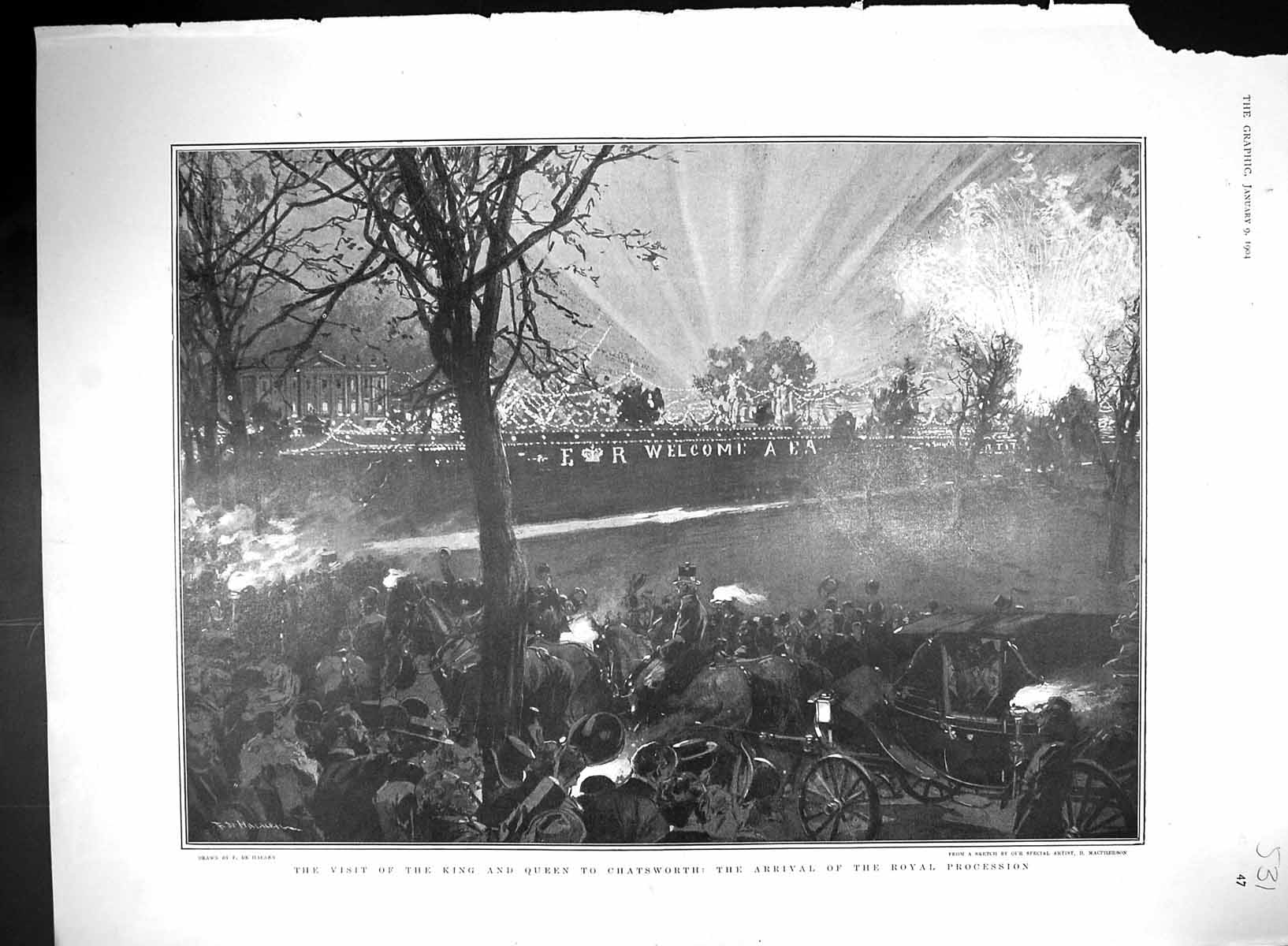 Old 1904 King Queen Chatsworth Royal Procession Belvoir Hunt Croxton 20th