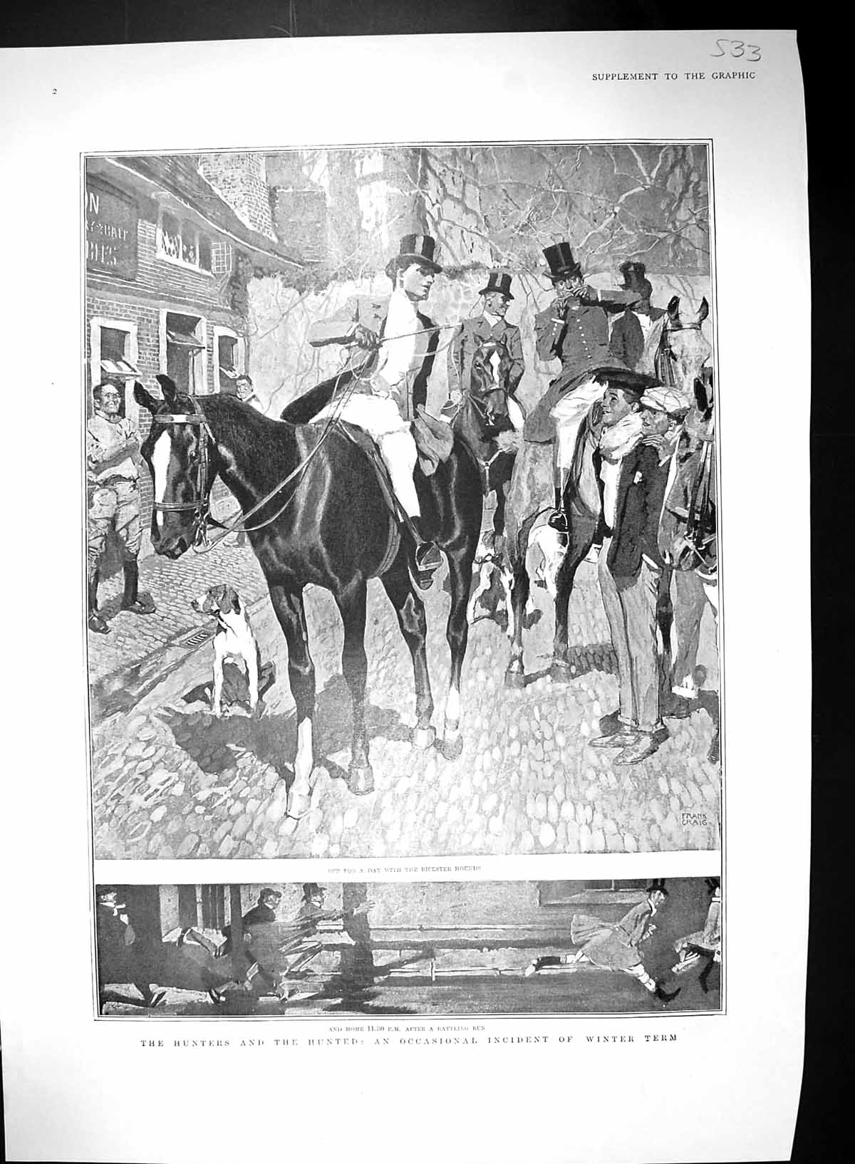Old Hunting Horses Huntsmen Sport Undergraduate Students Oxford Unive