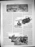 Old 1888 Royal National Life Boat Ship Rescue Stormy Sea Sailors Home 19th