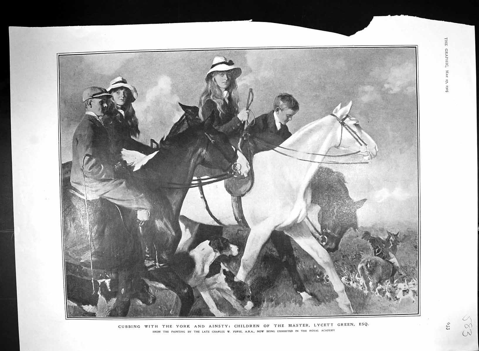 Old 1905 Fox Hunting Cubbing Children Master Lycett Green Talbot Petr 20th