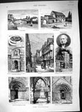 Old 1881 York Stonegate Etty'S Tomb Pressor Phillips Lendal Church De 19th