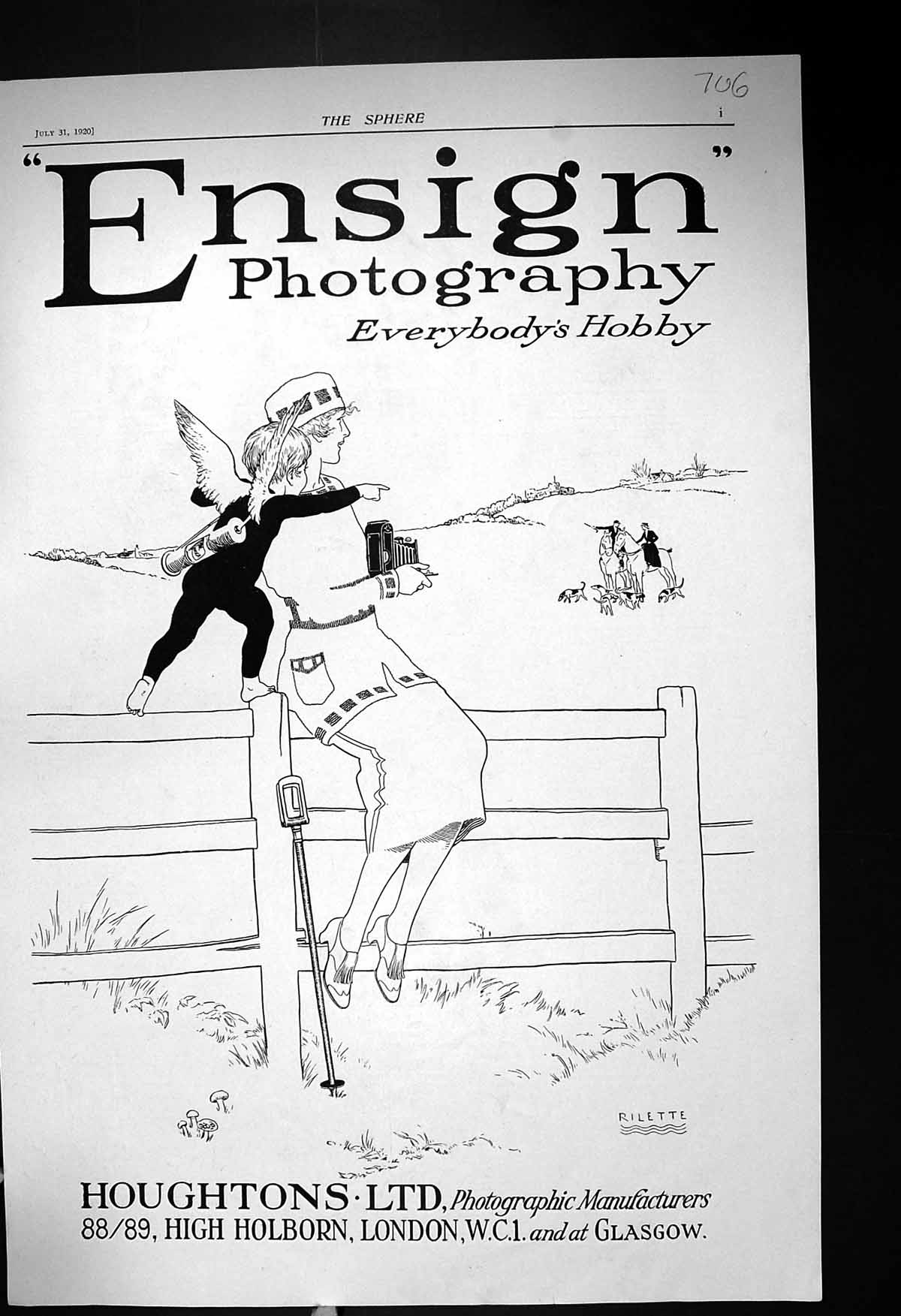 Old 1920 Ensign Photography Houghtons Aertex Cellular Clothing Childr 20th