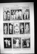Old 1920 Tennis Wimbledon Lowe Beamish Parke Doust Ryan Lenglen Lambe 20th