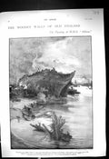 Old 1900 War Ship H.M.S. Albion Charlton River Thames Paderewski Pian 20th