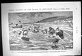 Old 1900 Mixed Bathing Beach Scene Boulogne France Lord Russell Killo 20th