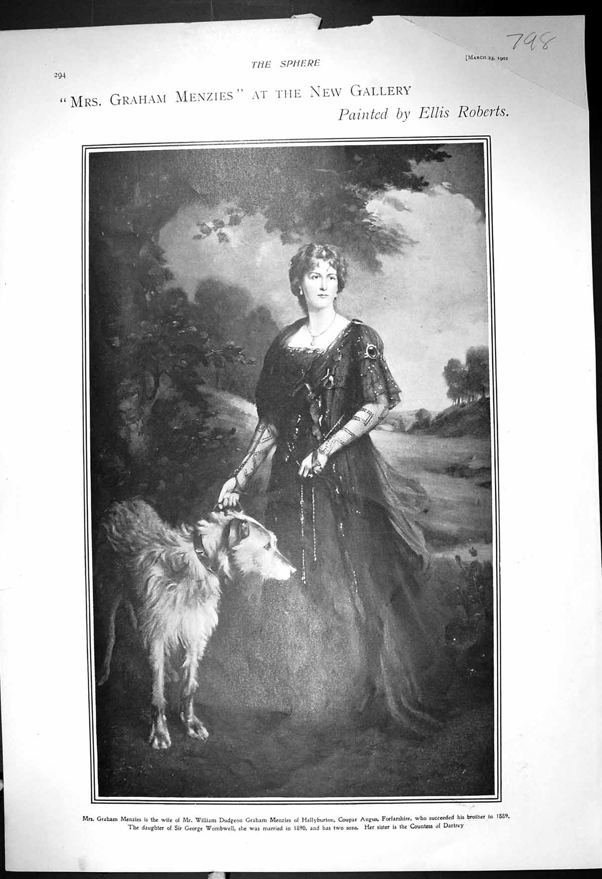 Old 1901 Mrs Graham Menzies Hallyburton Forfarshire Africa War SieVictorian