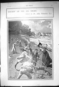 Old 1901 Children Hockey Beach Sea Shore Florence Collingbourne Theat 20th