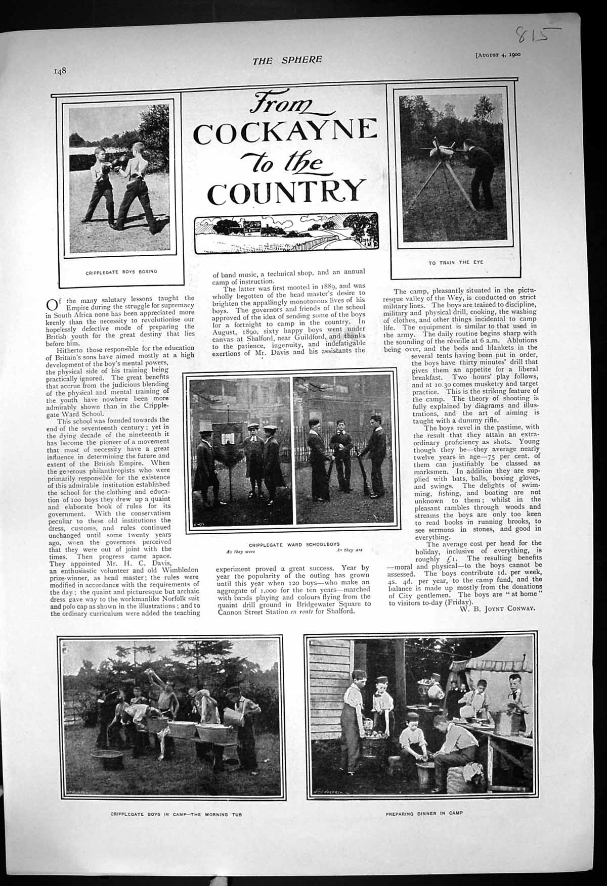 Old 1900 Cripplegate School Boys Boxing Shah Persia Contrexeville Isp 20th