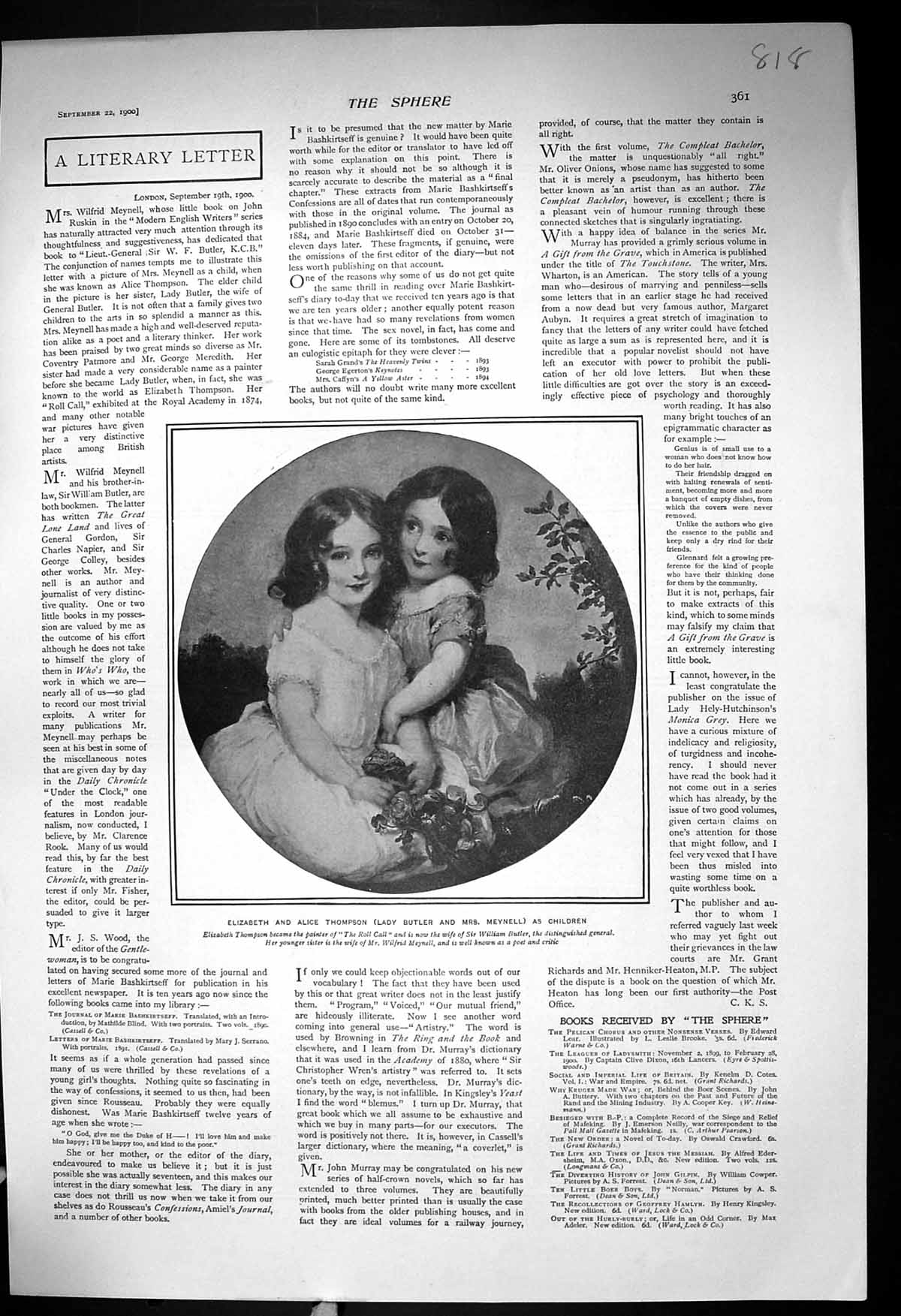 Old 1900 Elizabeth Alice Thompson Butler Meynell Trans-Siberian Railw 20th